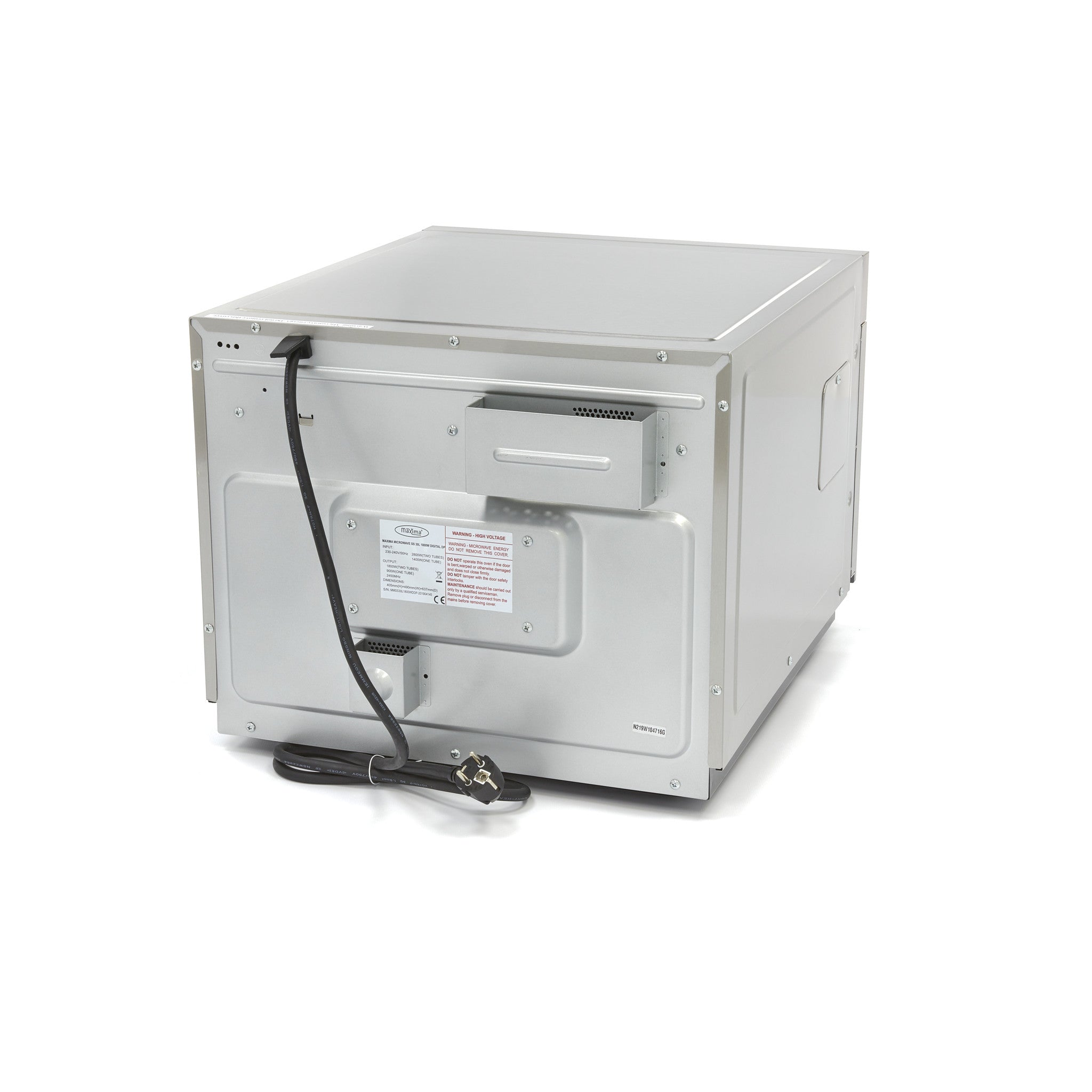 Mikrobølgeovn - 1800W - 20 programmer - Tallerkener op til Ø36cm - 2 hylder