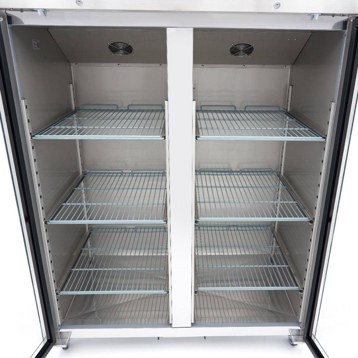 Fryser - 1200L - 6 justerbare hylder (2/1GN) - Rustfrit stål - med glasdør