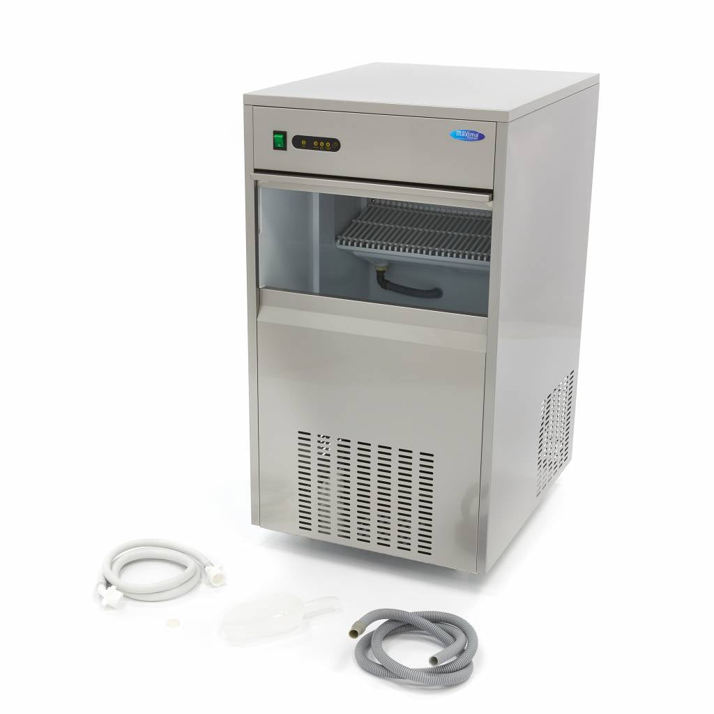 Isterningmaskine - 80 kg/dag - Kugleterninger - Luftkølet