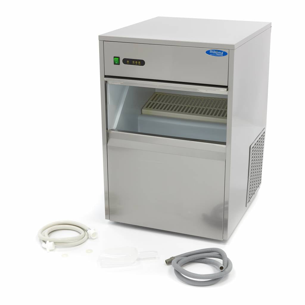 Isterningmaskine - 28 kg/dag - Kugleterninger - Luftkølet