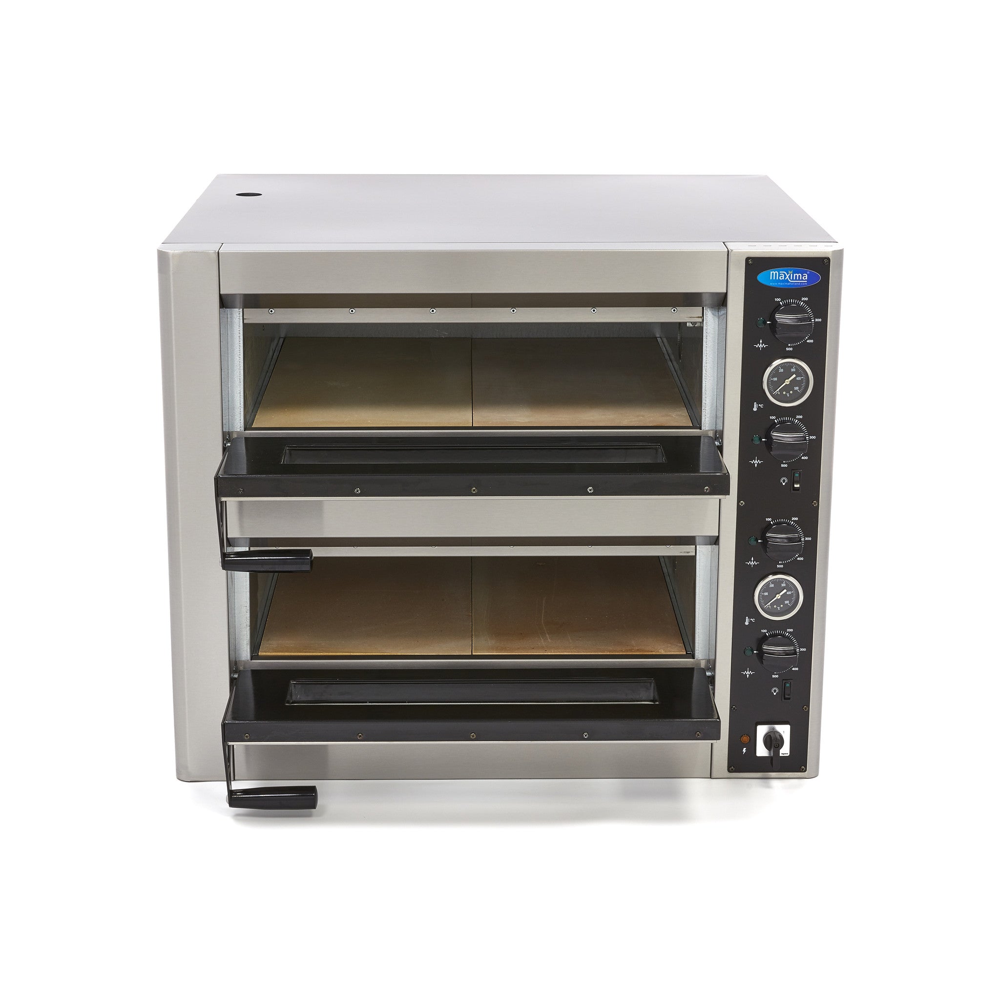 Pizzaovn - Passer til 4 x Ø30cm Pizzaer - Dobbeltdæk