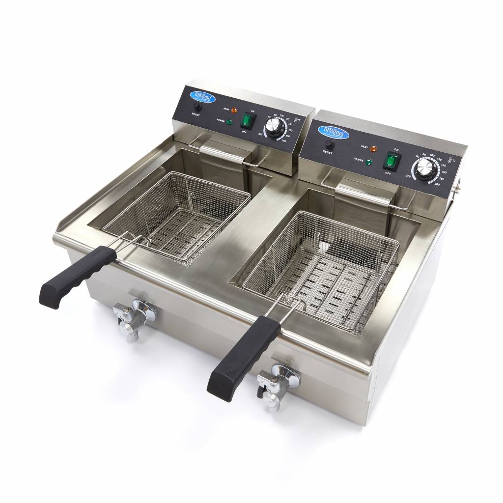Friture - 2 x 16L - 2 kurve - med aftapningshane