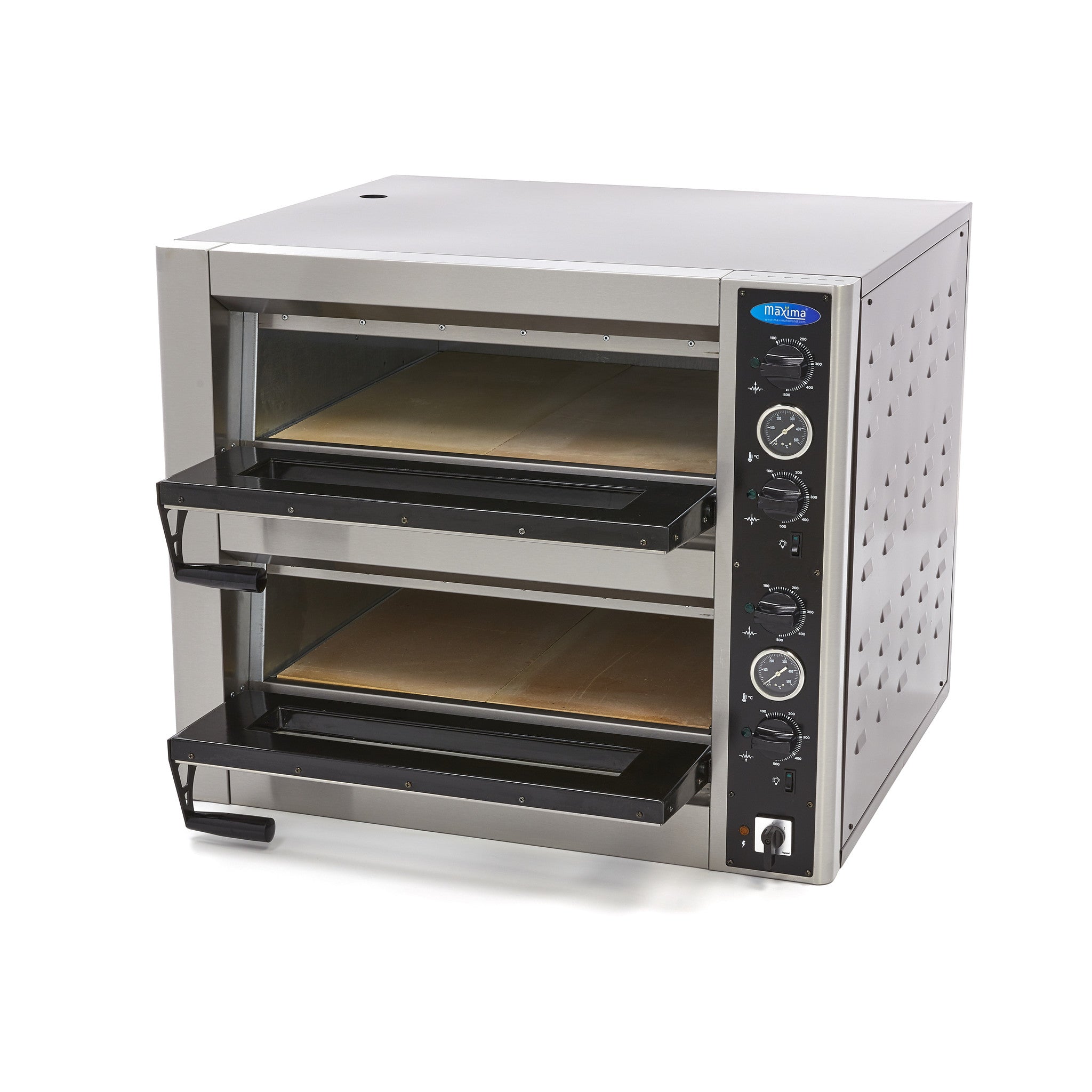 Pizzaovn - Passer til 4 x Ø30cm Pizzaer - Dobbeltdæk
