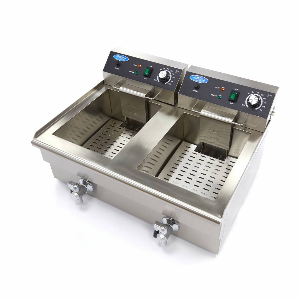 Friture - 2 x 16L - 2 kurve - med aftapningshane