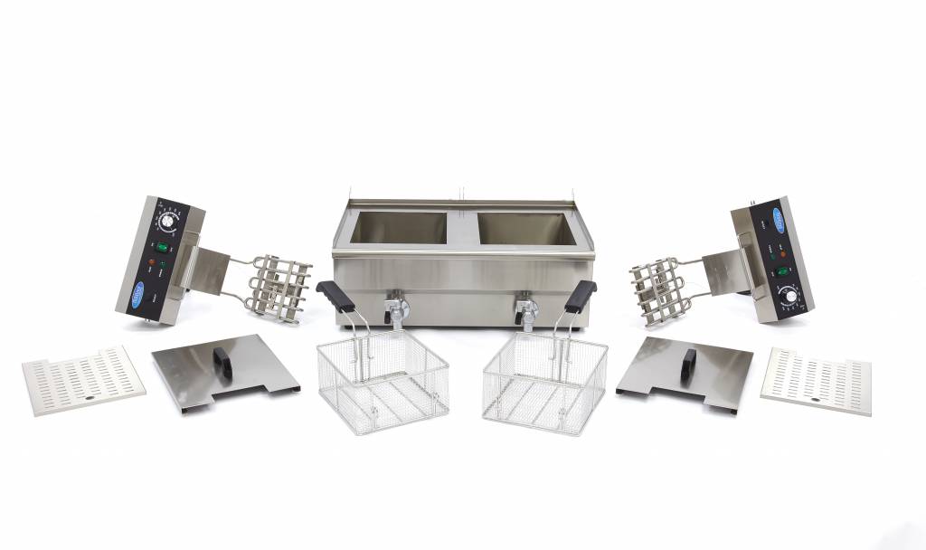 Friture - 2 x 16L - 2 kurve - med aftapningshane
