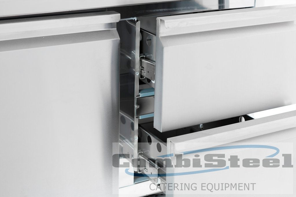 Kølebord 1 låge og 2 skuffer - 257 liter - 700 mm dyb