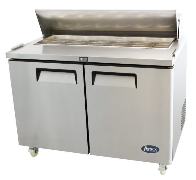 Saladette - 2 låger - Inkl. 6 x 1/3 GN beholdere / låg 100 mm dybe