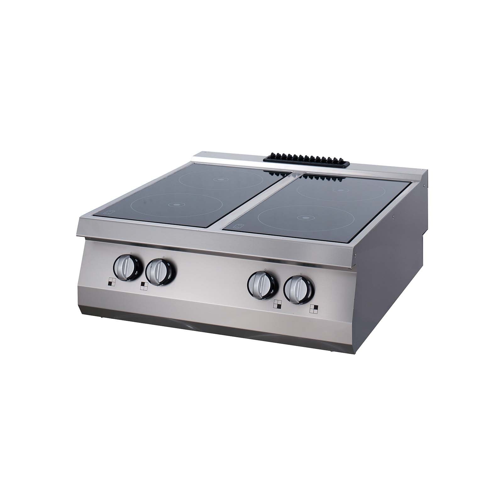 Komfur - Keramisk 900 med 4 plader - EL - 4 x 3 kW