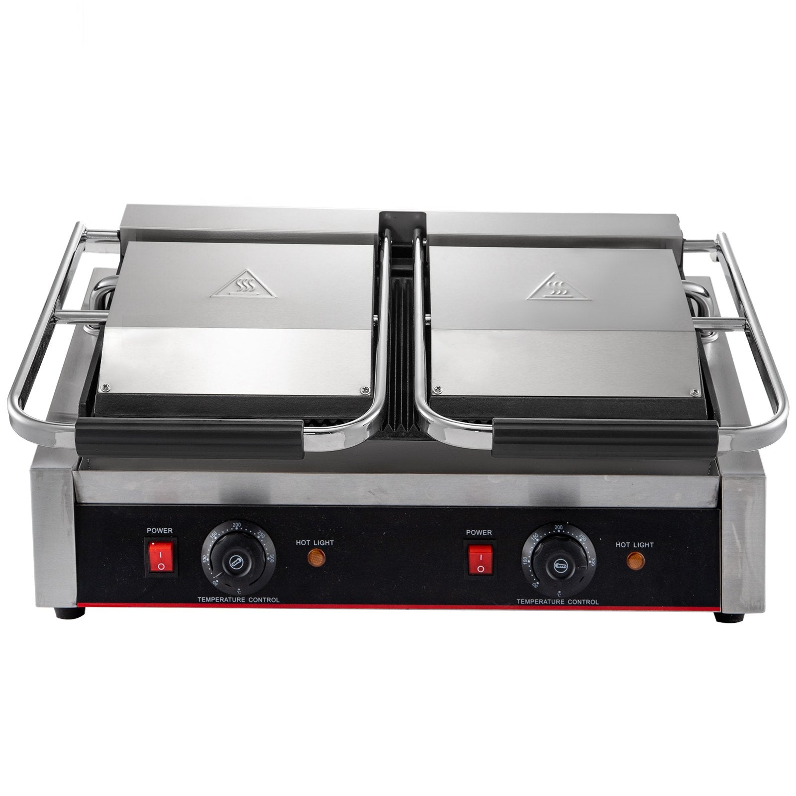 Kontaktgrill / Klemgrill - Rillet overflade - 490 x 230 mm